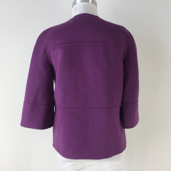 Michael Kors S 6 Purple Wool Blend Jacket Blazer - Picture 3 of 5